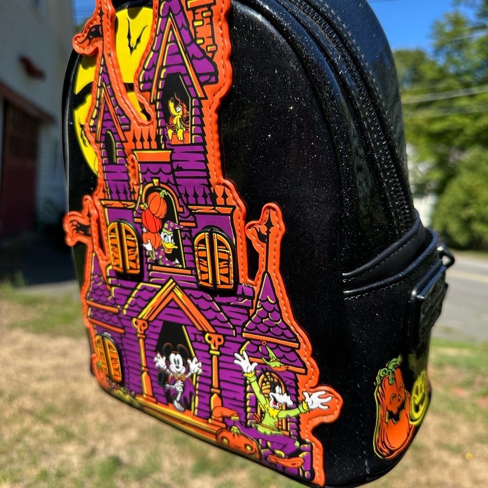 Loungefly Glow in Dark Haunted House Mini Backpack Disney Parks NWT - Picture 11 of 15